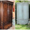 Before and after armoire - before is distorted